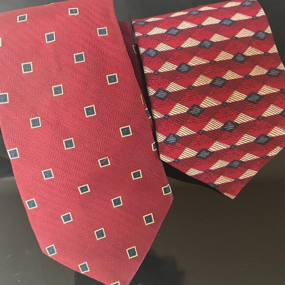 Faconnable Other - Faconnable Jos A Bank Red Ties Christmas Couture Bundle Lot Reds Blue Office